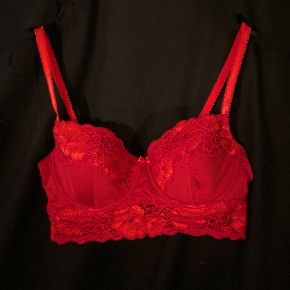 Red Lace Demi Bra (SOLD)